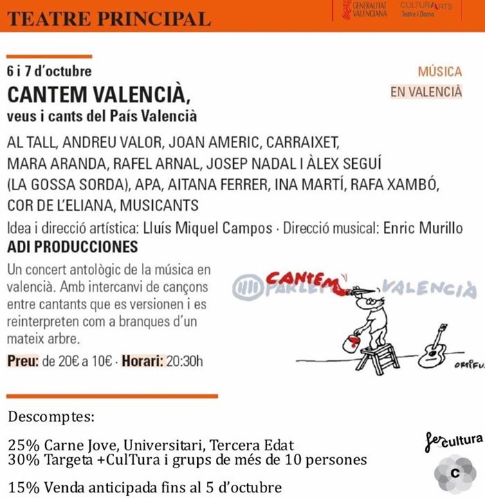 Cantem Valencià. Teatre Principal (València)